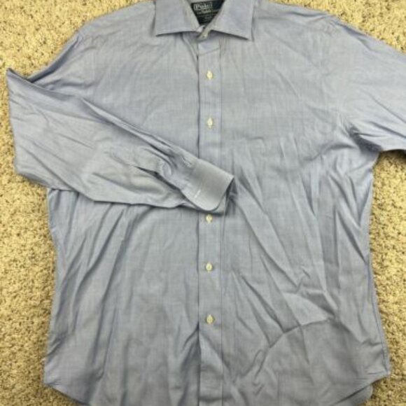 Polo Ralph Lauren Regent Classic Fit Long Sleeve Button Up Shirt Blue 16 32/33 - Picture 2 of 7